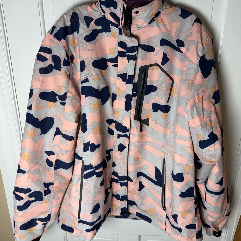 Pooluly women's waterproof ski jacket. Size XL.